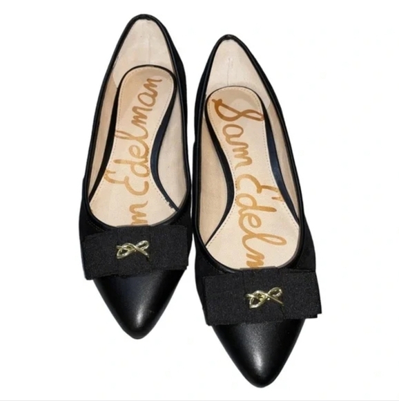 Sam Edelman Lizzy Suede Black Flats 9.5 - Picture 1 of 9